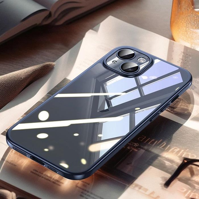 For Iphone 15 Electroplating Frosted Pc & Tpu Shockproof Phone Case