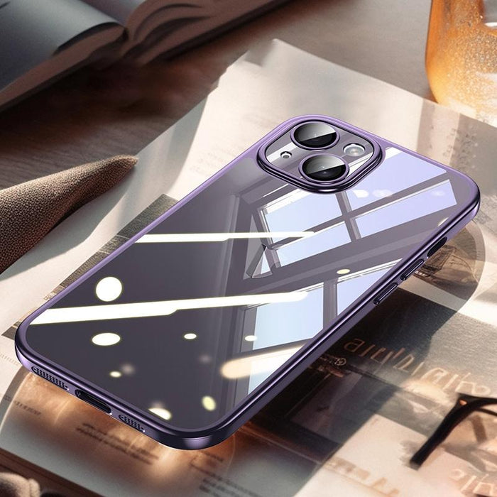 For Iphone 15 Electroplating Frosted Pc & Tpu Shockproof Phone Case