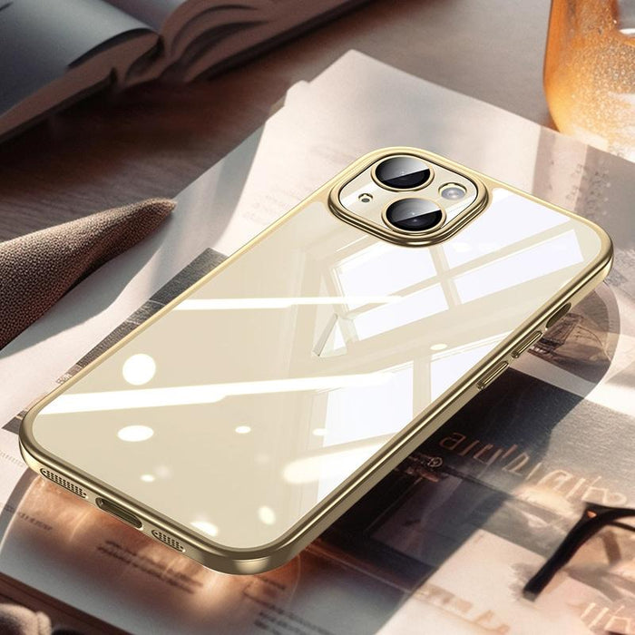 For Iphone 15 Electroplating Frosted Pc & Tpu Shockproof Phone Case