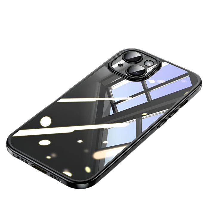 For Iphone 15 Electroplating Frosted Pc & Tpu Shockproof Phone Case