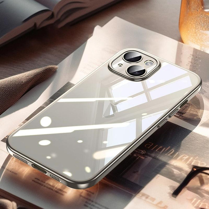 For Iphone 15 Electroplating Frosted Pc & Tpu Shockproof Phone Case