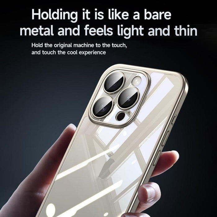 For Iphone 15 Electroplating Frosted Pc & Tpu Shockproof Phone Case