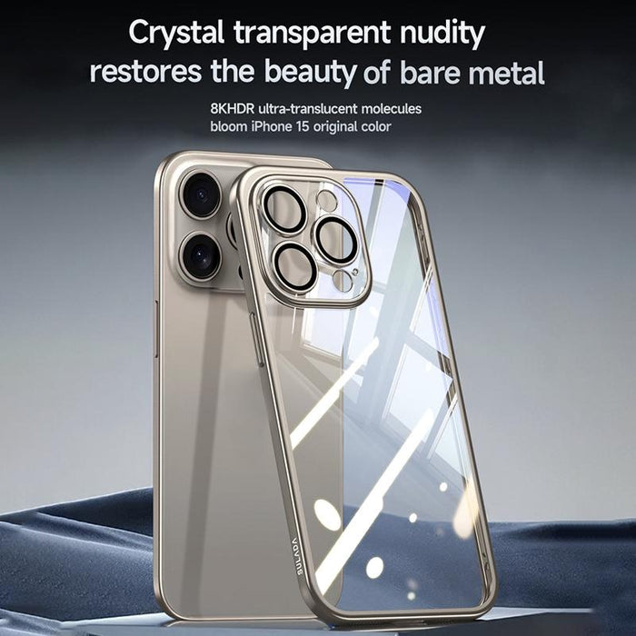 For Iphone 15 Electroplating Frosted Pc & Tpu Shockproof Phone Case