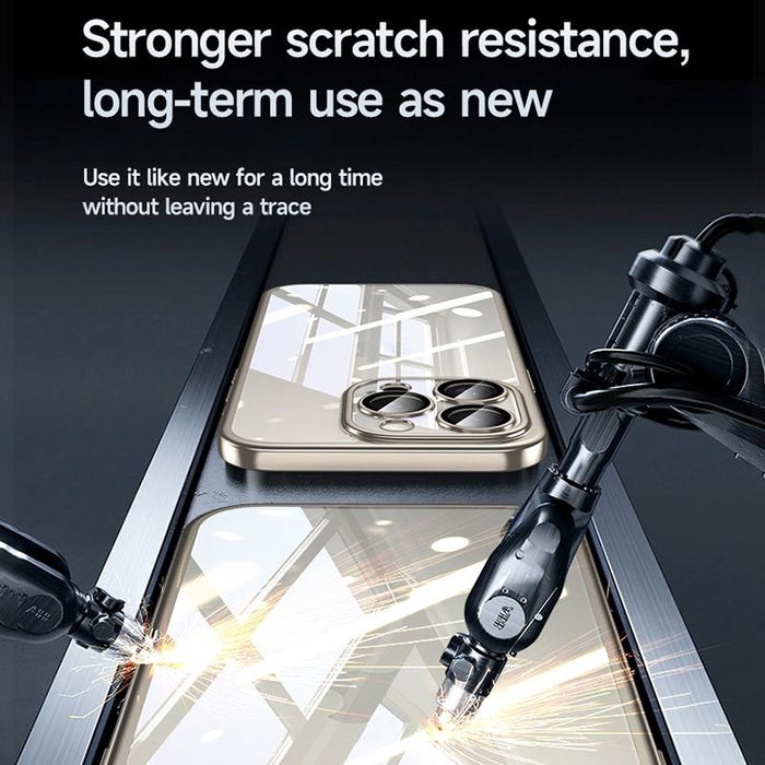 For Iphone 15 Electroplating Frosted Pc & Tpu Shockproof Phone Case