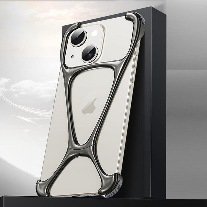 For Iphone 15 Hercules Zinc Alloy Borderless Metal Phone Case