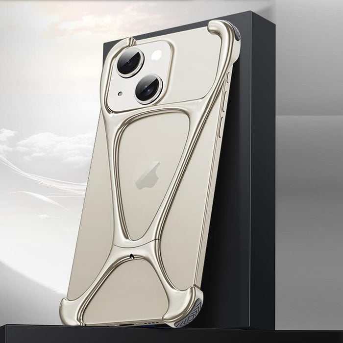 For Iphone 15 Hercules Zinc Alloy Borderless Metal Phone Case