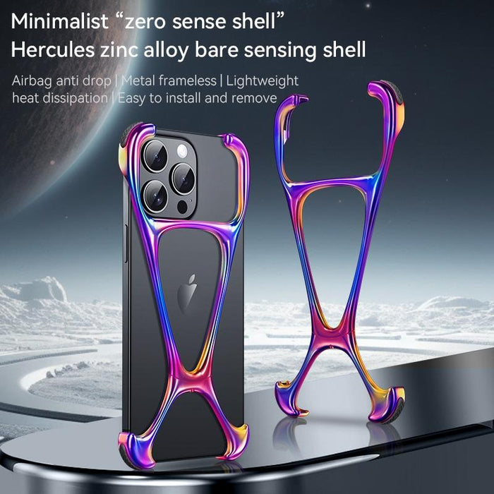 For Iphone 15 Hercules Zinc Alloy Borderless Metal Phone Case
