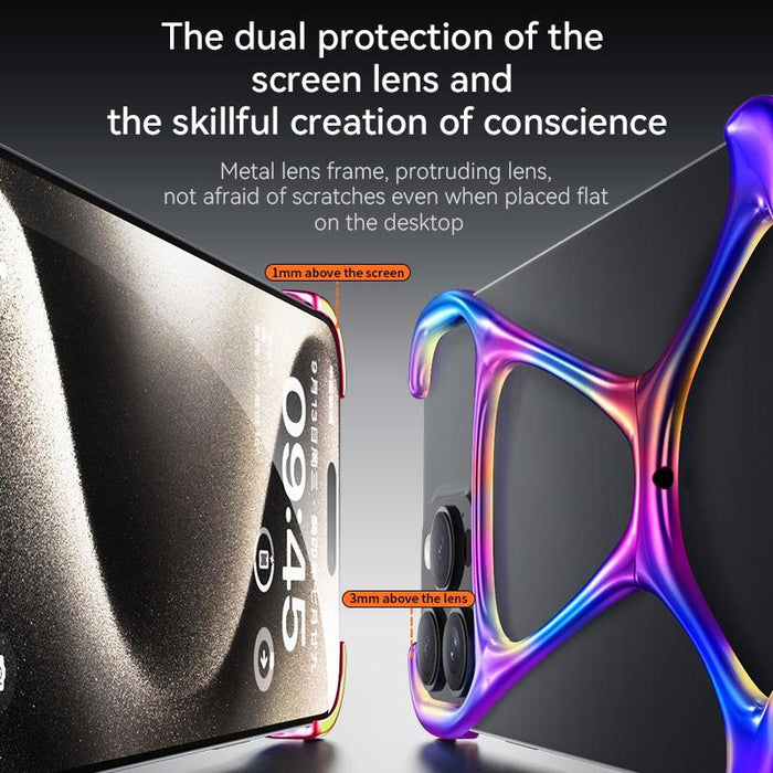 For Iphone 15 Hercules Zinc Alloy Borderless Metal Phone Case