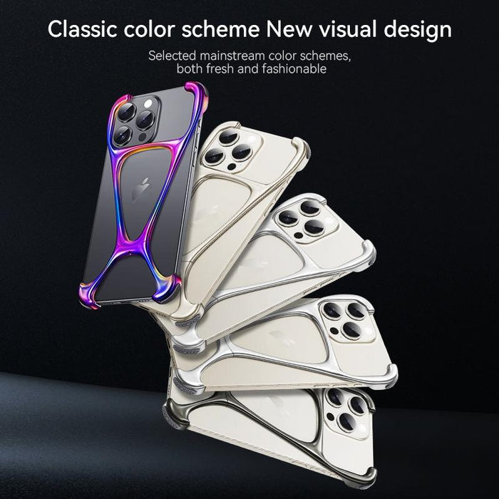 For Iphone 15 Hercules Zinc Alloy Borderless Metal Phone Case