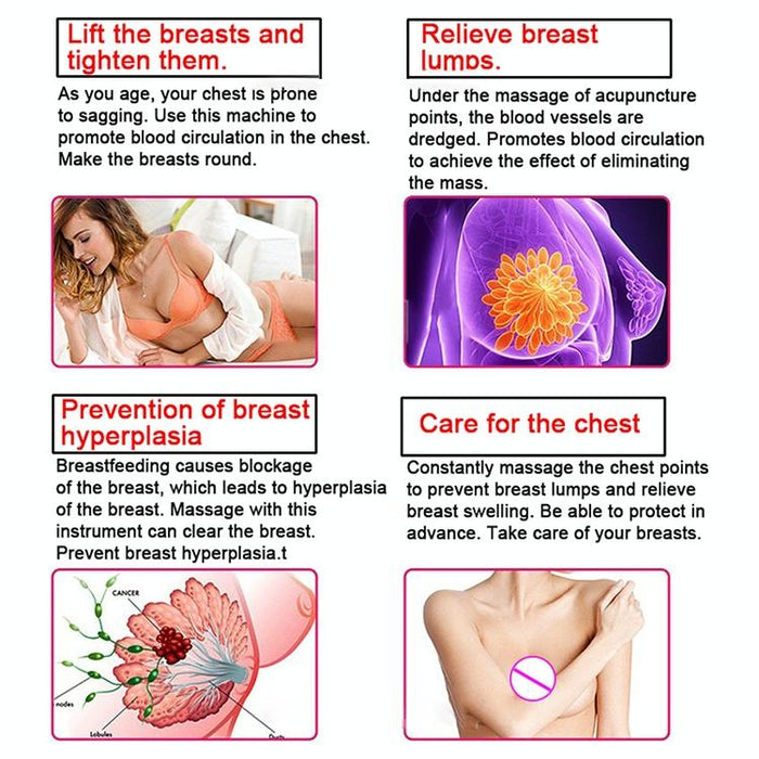 Portable Electric Chest Massager Usb Charging Remote Control