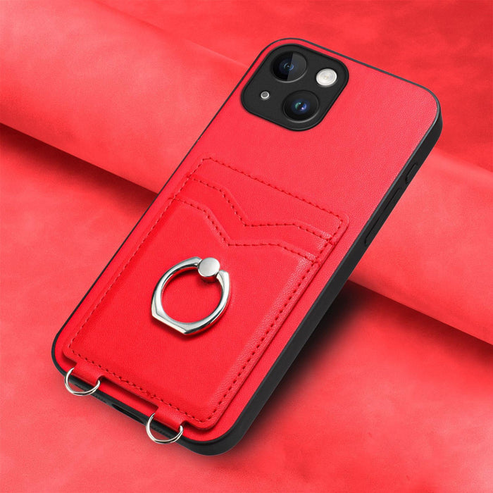 For Iphone 15 Ring Card Holder Phone Case