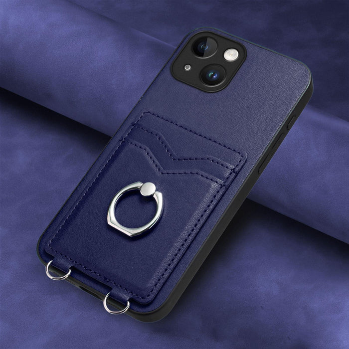 For Iphone 15 Ring Card Holder Phone Case
