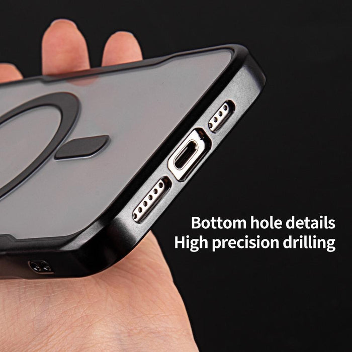 For Iphone 15 Blade Magsafe Magnetic Gradient Glitter Pc Phone Case