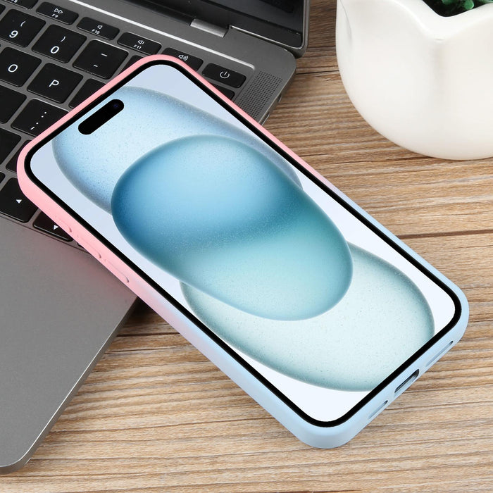 For Iphone 15 Gradient Colour Honeycomb Aromatherapy Magsafe Phone Case