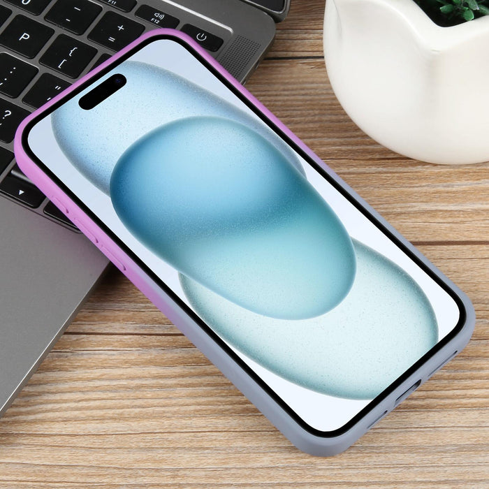 For Iphone 15 Gradient Colour Honeycomb Aromatherapy Magsafe Phone Case