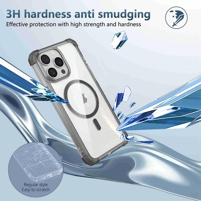 For Iphone 15 Transparent Magsafe Magnetic Phone Case