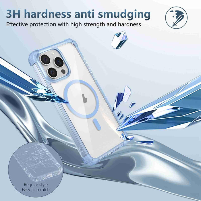 For Iphone 15 Transparent Magsafe Magnetic Phone Case