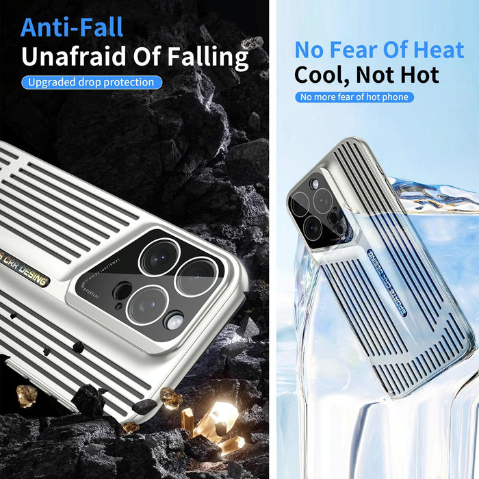 For Iphone 15 Blade Cooling Pc Full Coverage Phone Case