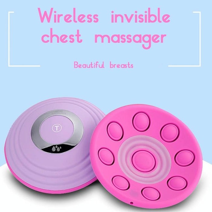 Anti-Sagging Bluetooth Breast Massager Remote Control Purple