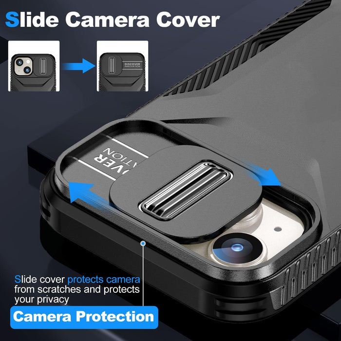 For Iphone 15 Sliding Camshield Phone Case