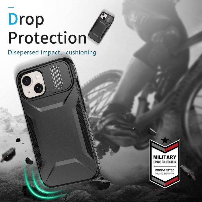 For Iphone 15 Sliding Camshield Phone Case