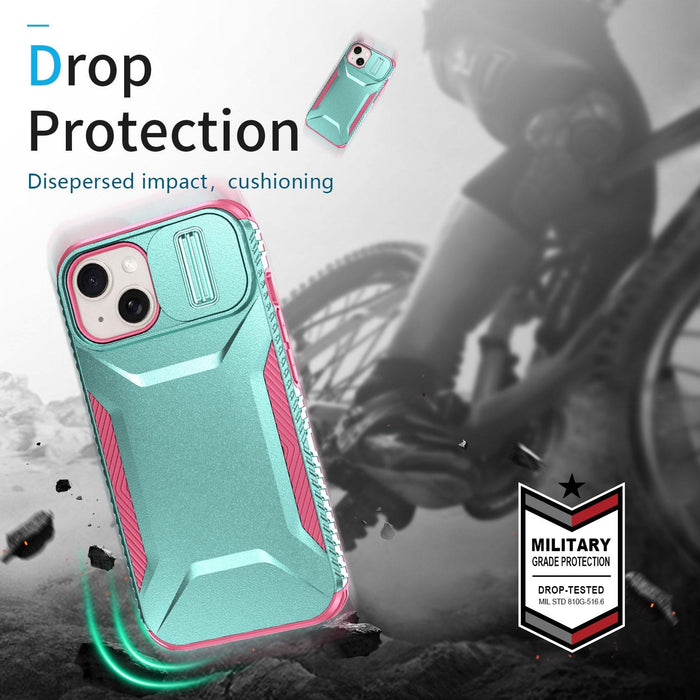 For Iphone 15 Sliding Camshield Phone Case