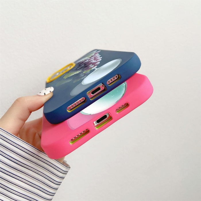 For Iphone 15 Grape Pattern Pc Hybrid Tpu Phone Case