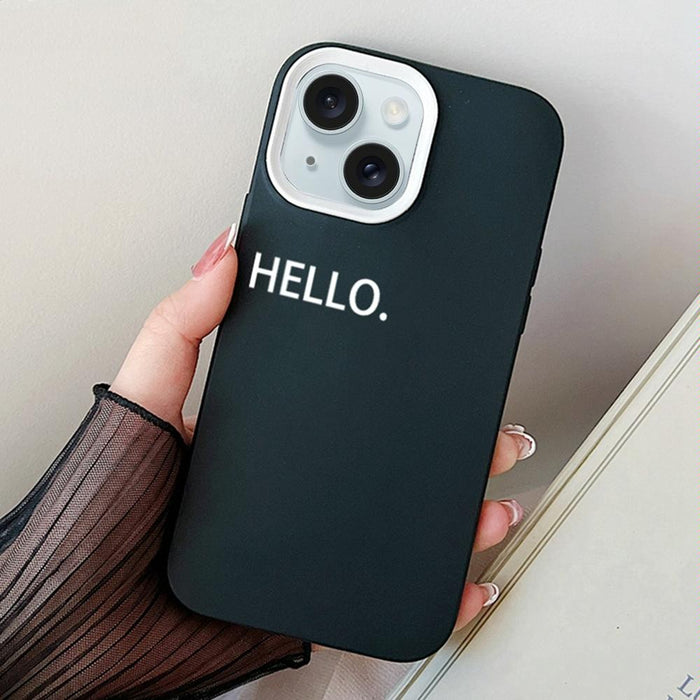 For Iphone 15 Hello Word Pc Hybrid Tpu Phone Case