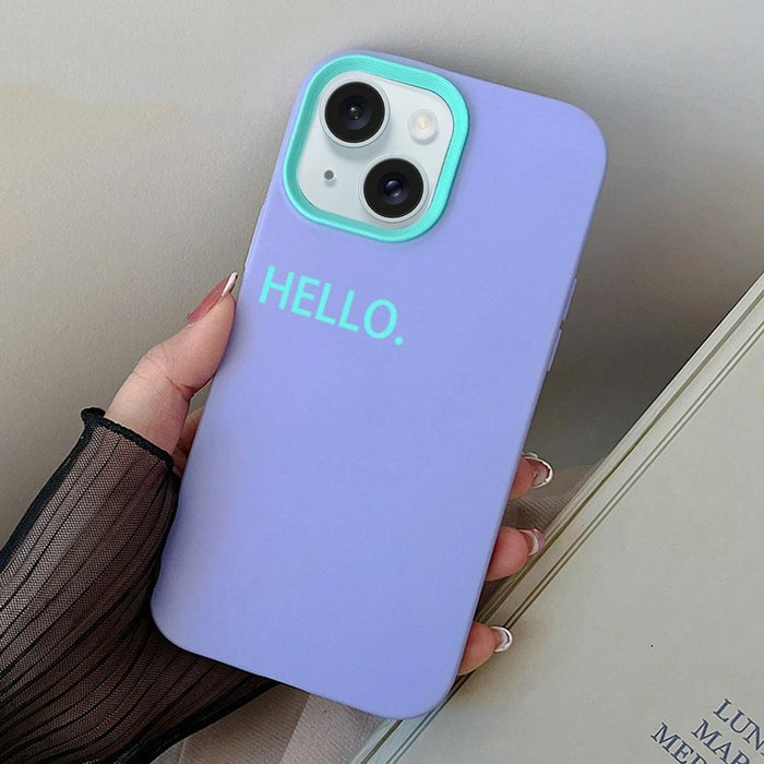 For Iphone 15 Hello Word Pc Hybrid Tpu Phone Case