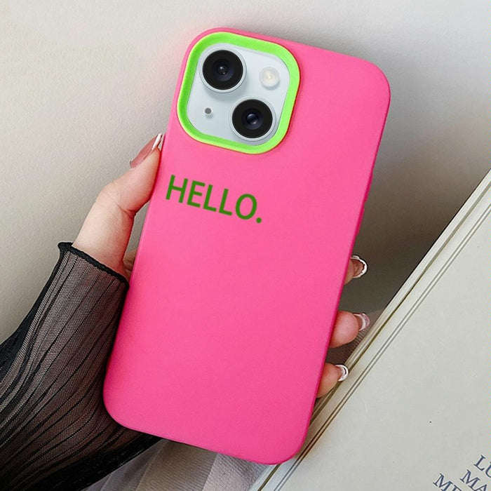For Iphone 15 Hello Word Pc Hybrid Tpu Phone Case