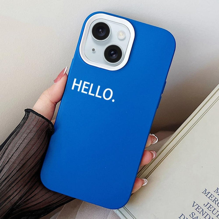 For Iphone 15 Hello Word Pc Hybrid Tpu Phone Case