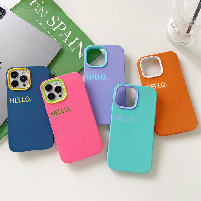 For Iphone 15 Hello Word Pc Hybrid Tpu Phone Case