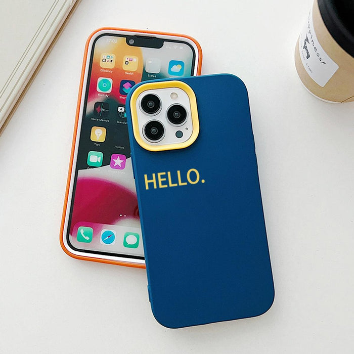 For Iphone 15 Hello Word Pc Hybrid Tpu Phone Case