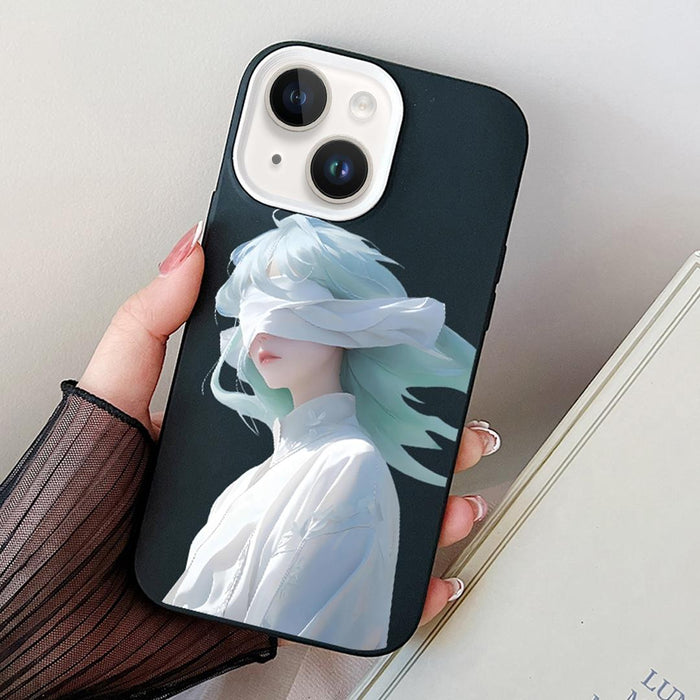 Hybrid Tpu Phone Case For Blindfolded Girl