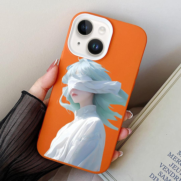 Hybrid Tpu Phone Case For Blindfolded Girl