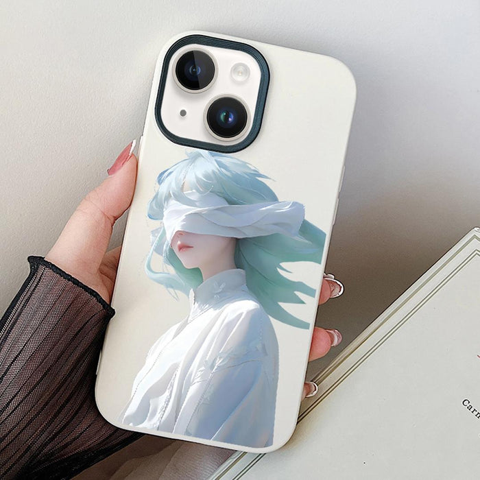 Hybrid Tpu Phone Case For Blindfolded Girl