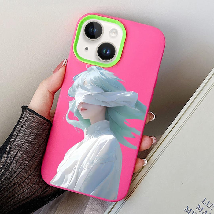 Hybrid Tpu Phone Case For Blindfolded Girl