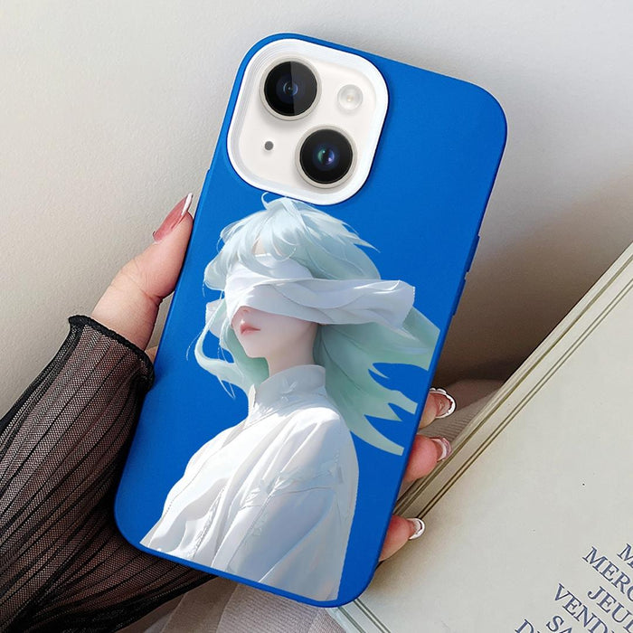 Hybrid Tpu Phone Case For Blindfolded Girl