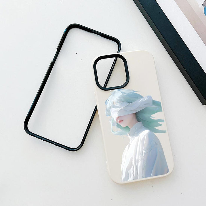 Hybrid Tpu Phone Case For Blindfolded Girl