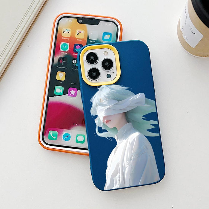 Hybrid Tpu Phone Case For Blindfolded Girl