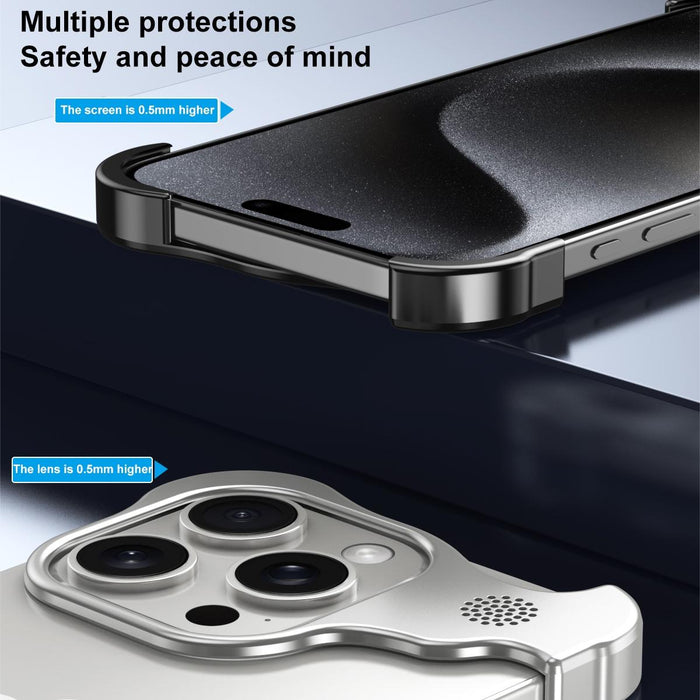 For Iphone 15 Aromatherapy Alloy Frameless Phone Case