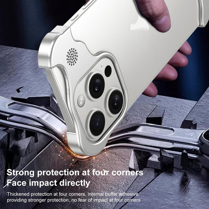 For Iphone 15 Aromatherapy Alloy Frameless Phone Case