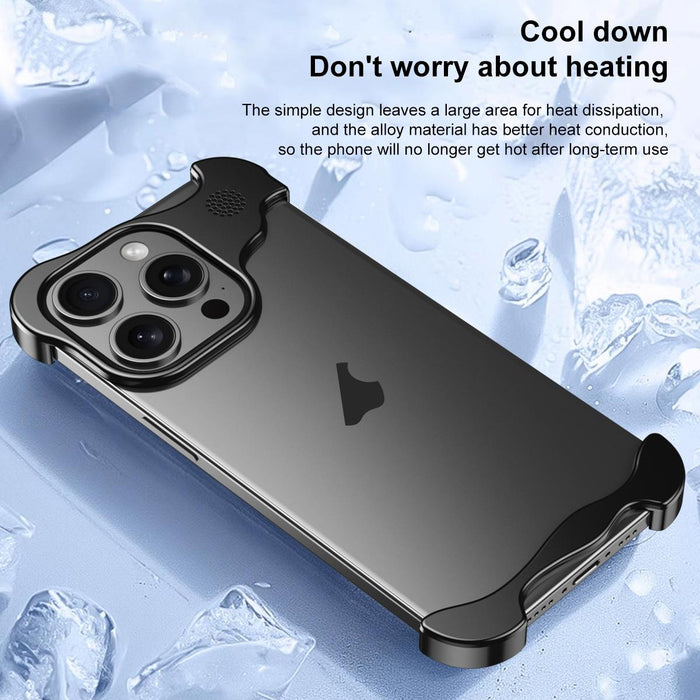 For Iphone 15 Aromatherapy Alloy Frameless Phone Case