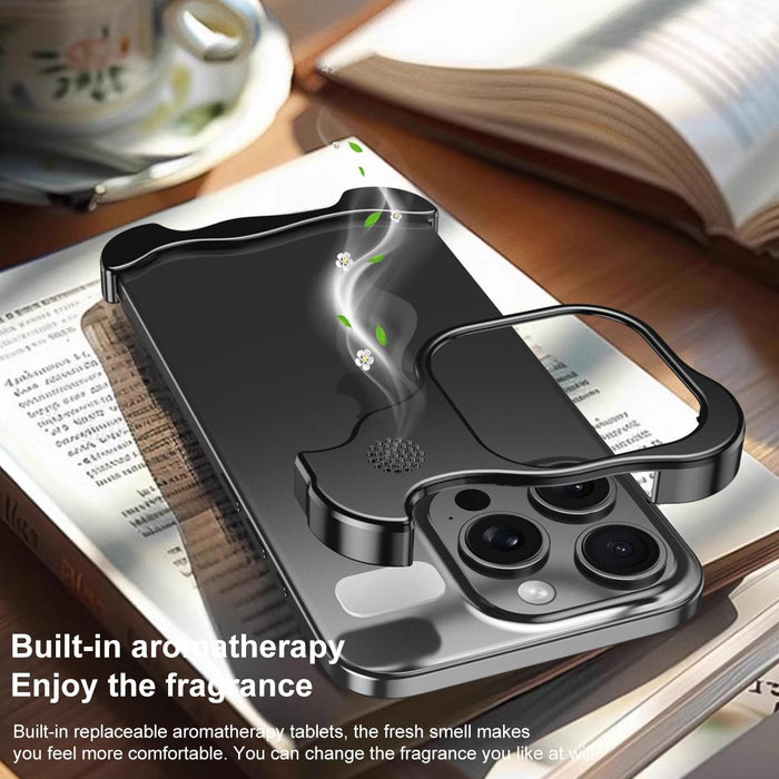 For Iphone 15 Aromatherapy Alloy Frameless Phone Case