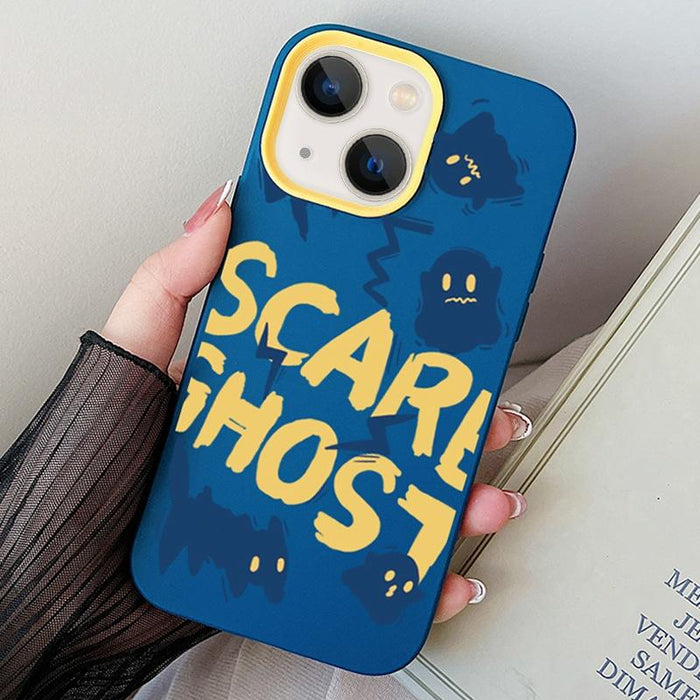 For Iphone 15 Scared Ghost Pc Hybrid Tpu Phone Case