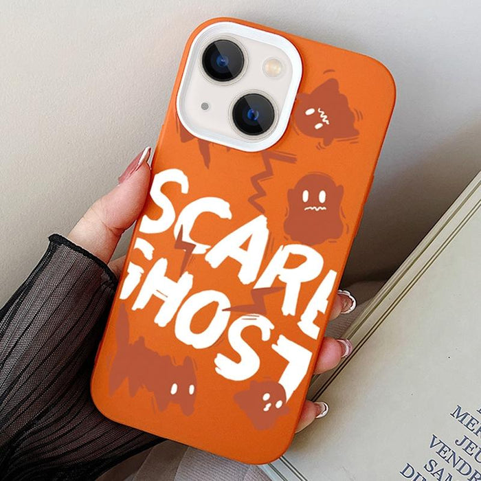 For Iphone 15 Scared Ghost Pc Hybrid Tpu Phone Case