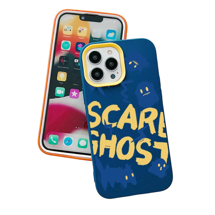 For Iphone 15 Scared Ghost Pc Hybrid Tpu Phone Case