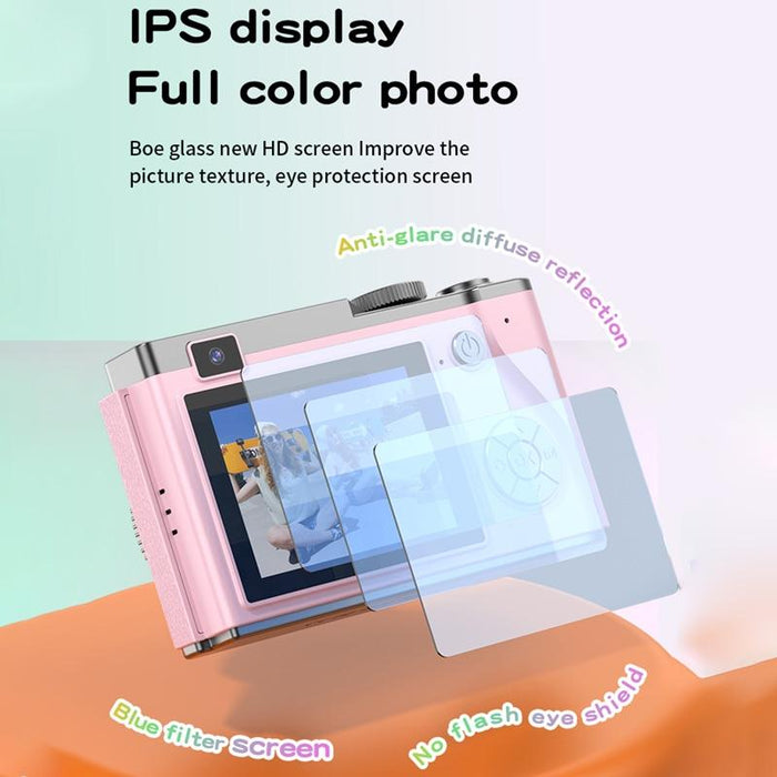 Lk003 2.4 Inch Dual-Lens 4K Hd Ccd Camera Retro Kids Camera