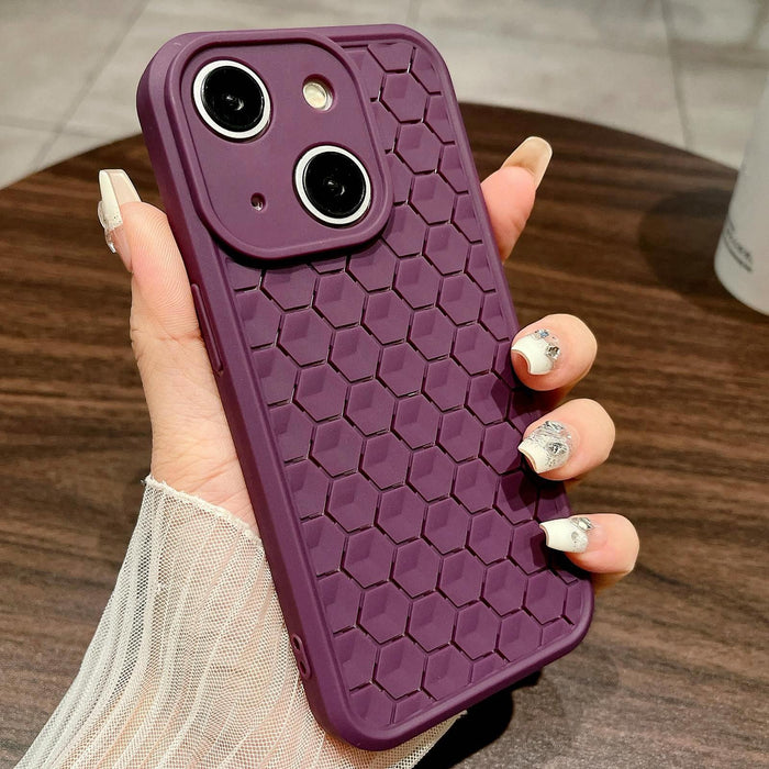 For Iphone 15 Honeycomb Cooling Tpu Phone Case