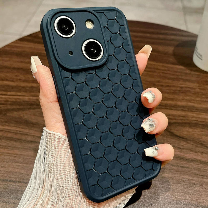 For Iphone 15 Honeycomb Cooling Tpu Phone Case